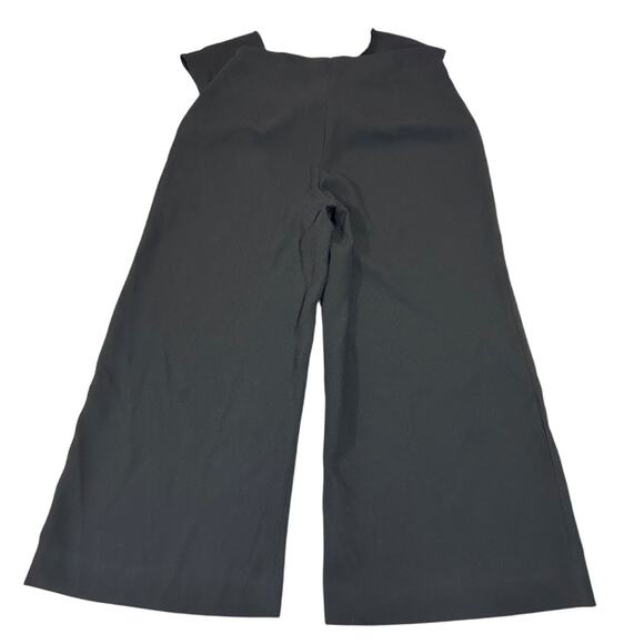 Zara Cut Out Jumpsuit L Blk Side Zipper Wide Leg Tie Back Sleeveless Modern Chic - Picture 7 of 10